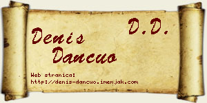 Denis Dančuo vizit kartica